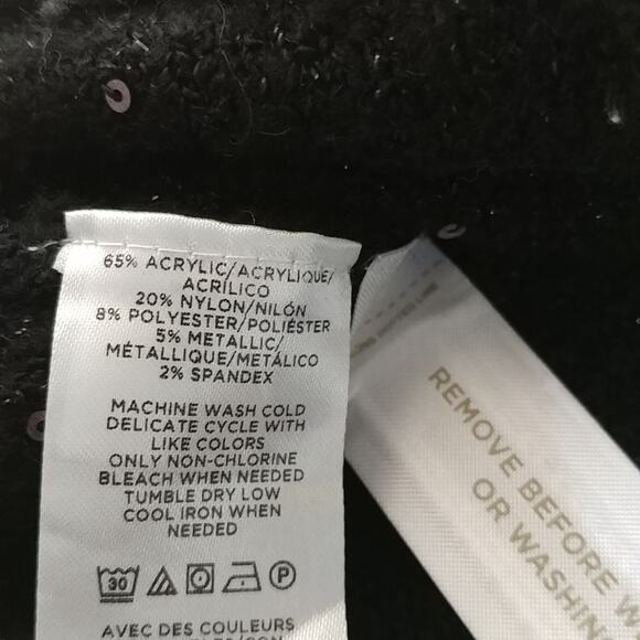 LOFT Sequin Sweater Black Size XS - Picture 5 of 5